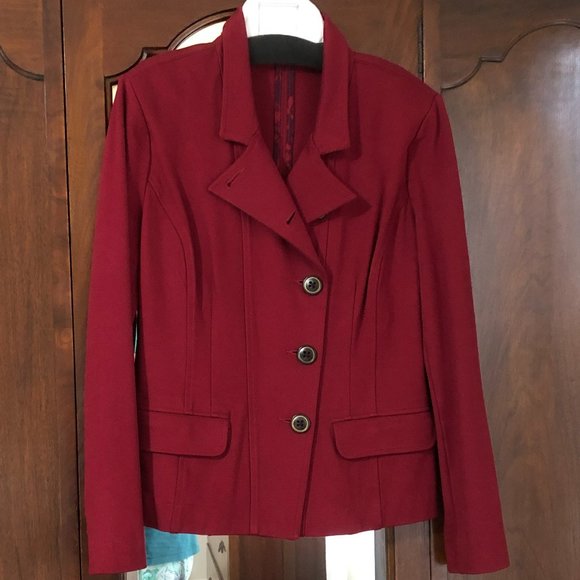 Washable Burgundy Jacket Size 6 - Picture 8 of 11